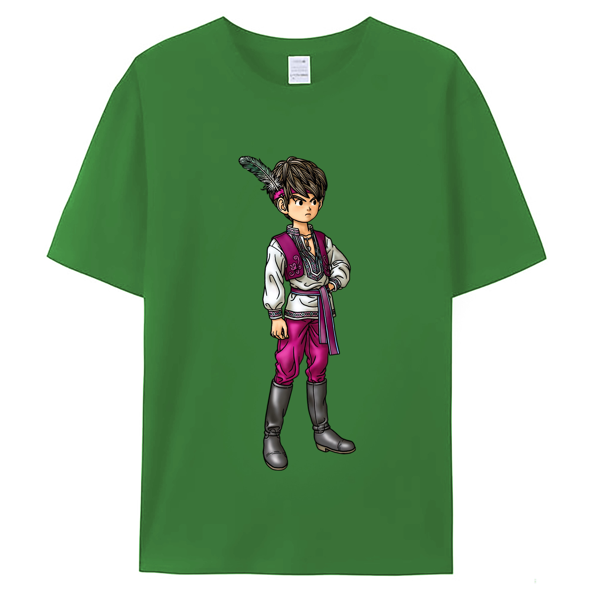 （画像用） ドラゴンクエスト Doragon Kuesuto Dragon Quest レディースカジュアルプリントTシャツ（綿100％）